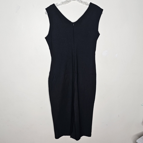 Black pencil dress with rusched design size XL - Picture 3 of 6